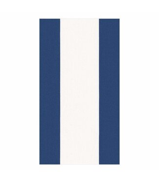 Caspari Bandol Stripe Navy Guest Towel