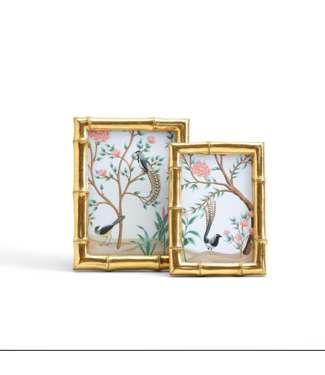 Two's Company Gold Faux Bamboo Photo Frame 5x7