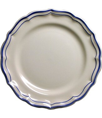 Gien Dessert Plate Filet Blue Monogram (B)