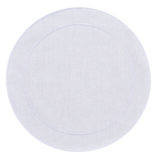 Skyros Designs Linho Simple Round Placemat White with White