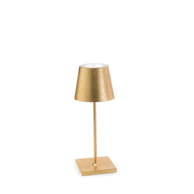 Zafferano America Poldina Pro Mini Gold Leaf Table Lamp