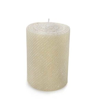 Patience Brewster by Makenzie Childs Shimmer Shimmer Pillar Candle - 4 - Pearl