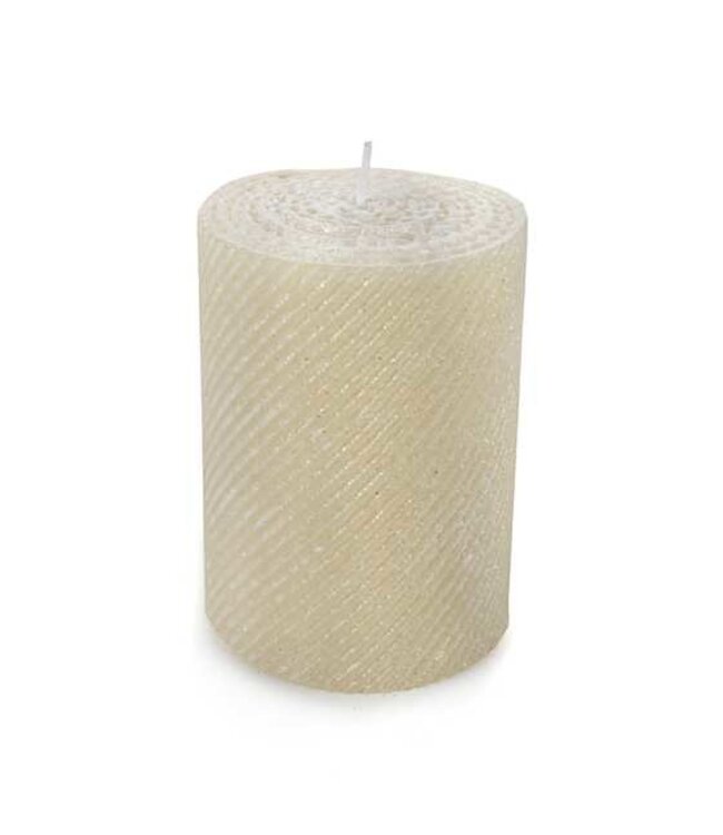 Shimmer Shimmer Pillar Candle - 4 - Pearl