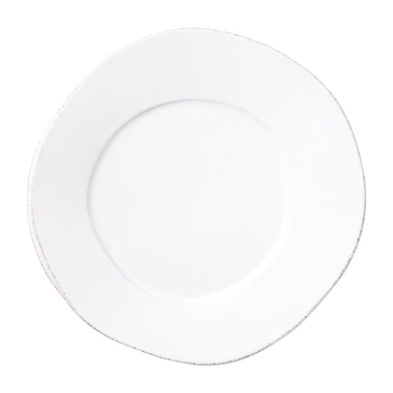Vietri Lastra White Round Dinner Plate