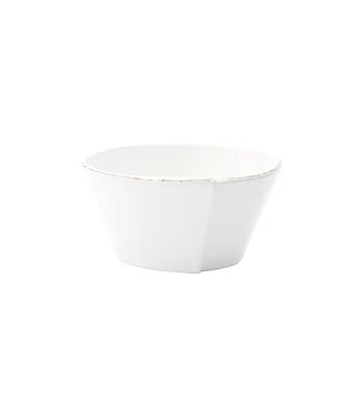 Vietri Lastra White Stacking Cereal Bowl