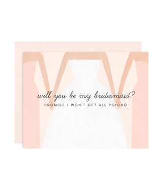 Girl w/ Knife Be My Bridesmaid Card