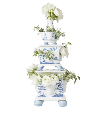 Juliska Country Estate Delft Blue Tulipiere Tower Set/3 Garden Follies