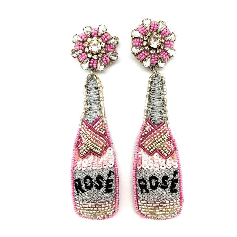 Allie Beads Allie Beads Rose Bottle Earrings
