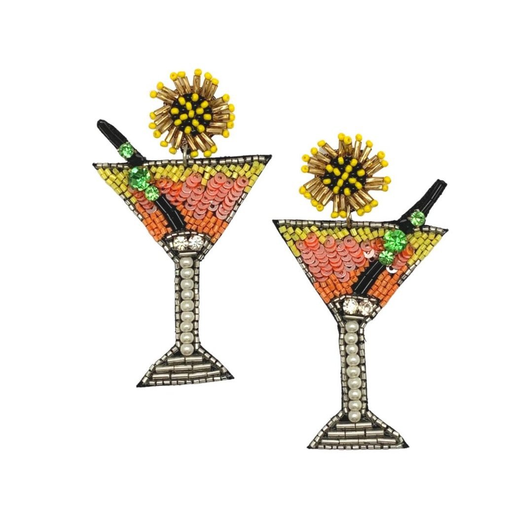 Allie Beads Allie Beads Citrus Martini Earrings