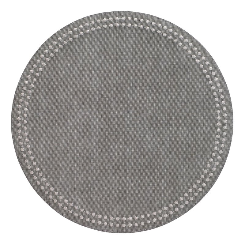 Bodrum Pearls Gray Silver Mats Set of 4