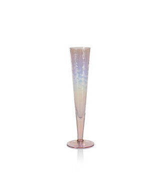 Zodax Aperitivo Slim Champagne Flute, Luster Pink