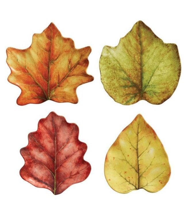Leaf Party Plate Set/4 Forest Walk Gift Box