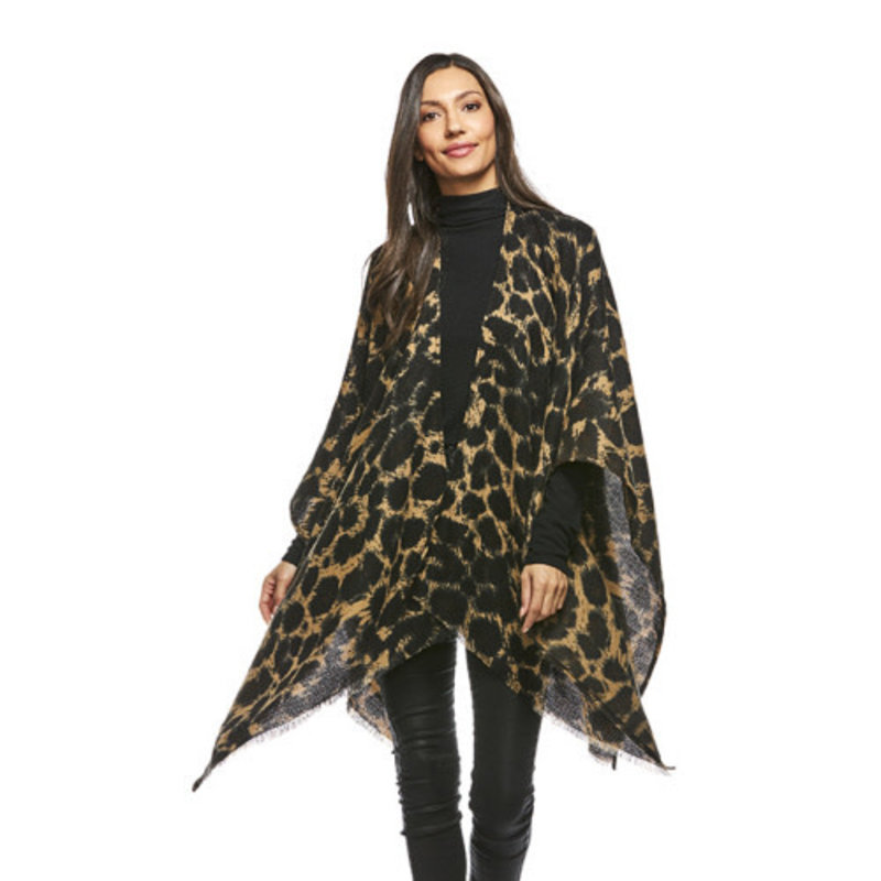 Fabulous Furs Ruana Leopard
