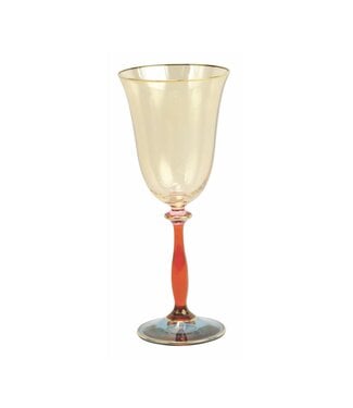 Vietri Regalia Deco Blue Wine Glass