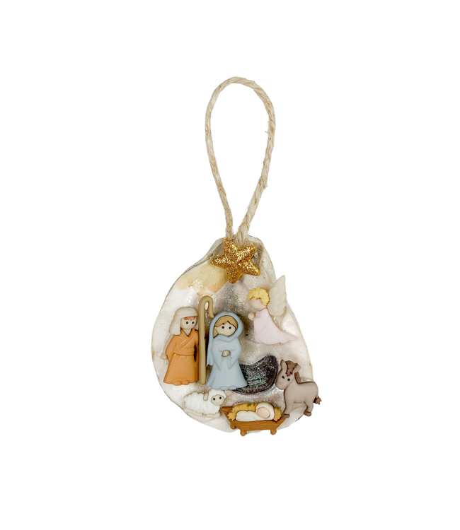 Oyster Ornament Nativity