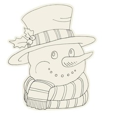 Hester and Cook Die Cut Coloring Snowman Placemat- 12 sheets