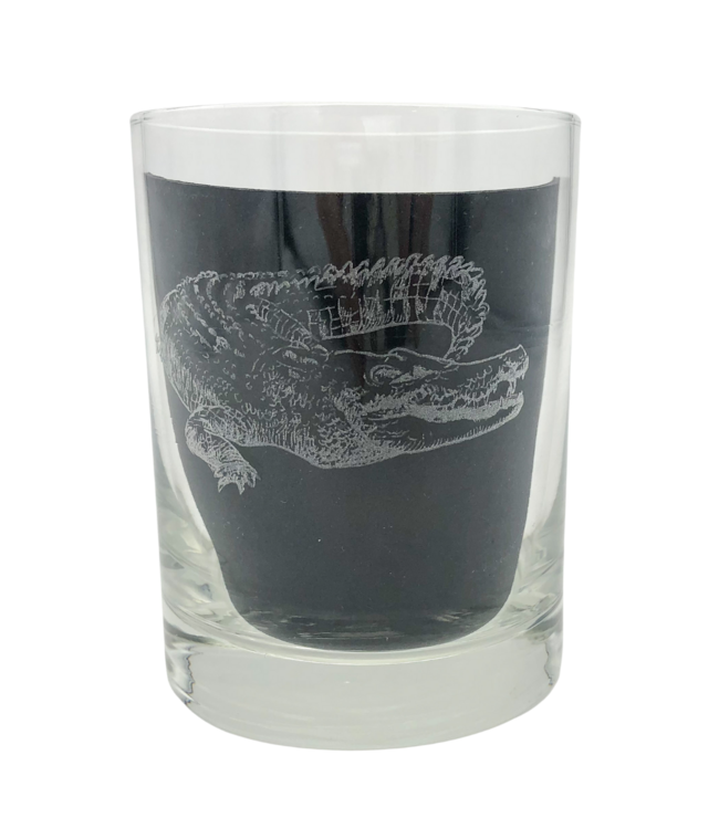 Etched Alligator Glass