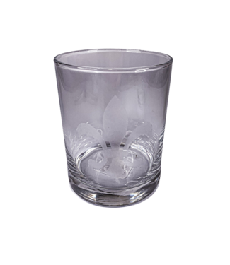 Leonard Etched Fleur de Lis Glass