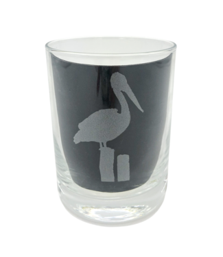 Leonard Etched Pelican Glass