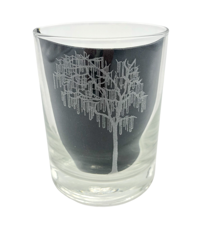 Etched Bead Tree Glass