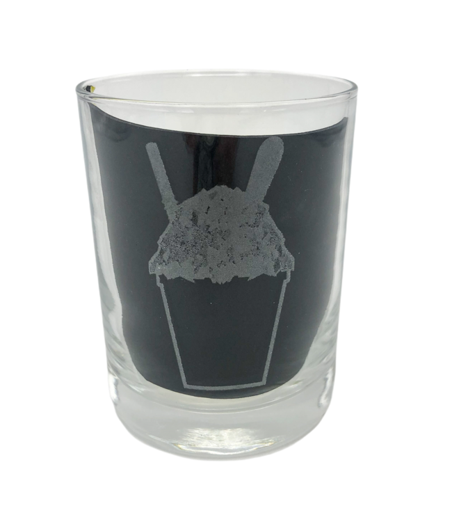Etched Snowball Glass