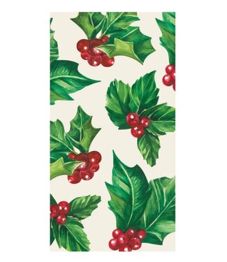 Hester and Cook Holly Guest Napkin- 16 napkins