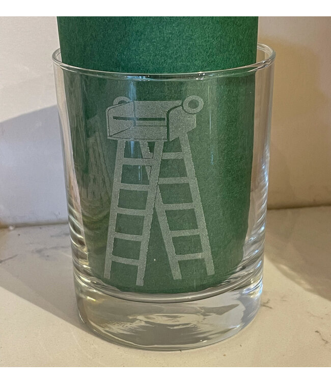Etched Mardi Gras Ladder Glass