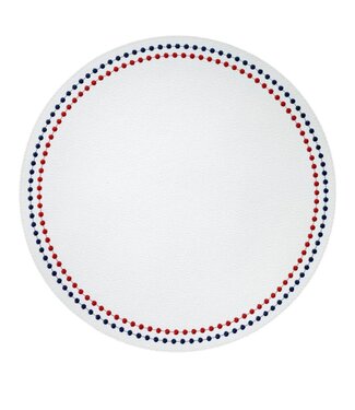 Bodrum Pearls Red & Blue Mat Set of 4