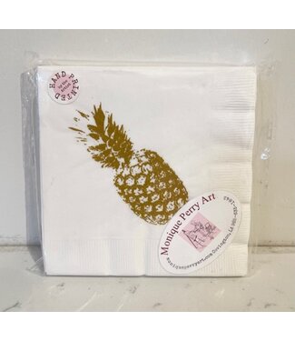 Monique Perry Pineapple Paper Cocktail Napkin-set of 20