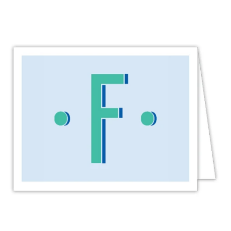 Roseanne Beck Folded Note-Color Block Monogram F
