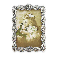 Tizo 5x7 Jewel Frame Silver Pearl