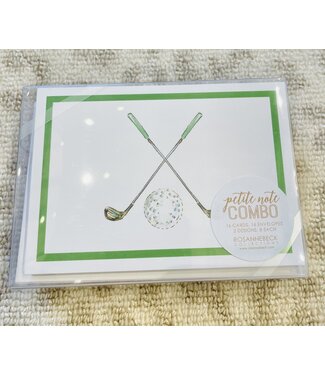 Roseanne Beck Stationery Notes-Handpainted Golf Club and Ball / Handpainted Golf Clubs and Balls 112-0576/0577
