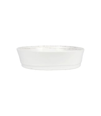 Vietri Lastra White Pie Dish