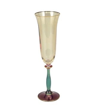 Vietri Regalia Deco Purple Champagne Glass