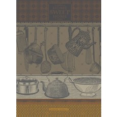 Garnier Thiebaut Home Sweet Home Safran Kitchen Towel 22''''x30'''', 56cmx77cm, 100% Cotton''