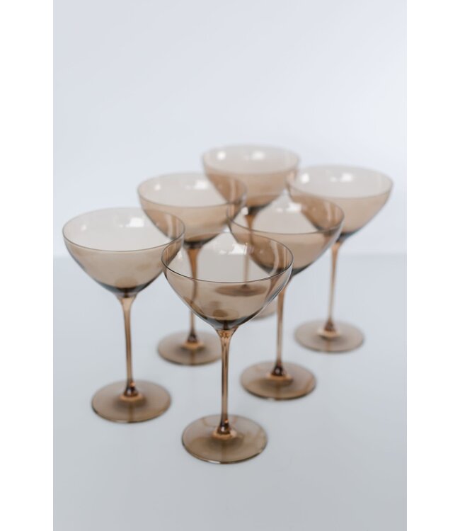 Estelle Colored Martini- Set of 6 {Amber Smoke}