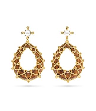 Capucine de Wulf Chloe Earrings Pearl/Teak