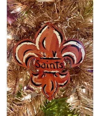 Cynthia Kolls Saints Fleur De Lis Ornament