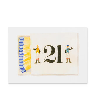 Furbish Club 21 Matchbook Watercolor Print 5''x7''
