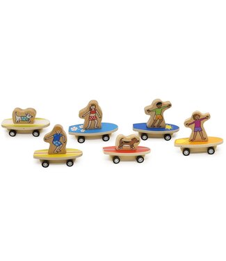 Jack Rabbit Creations Pull Back Surfer Kids & Dogs- various styles, sold separately