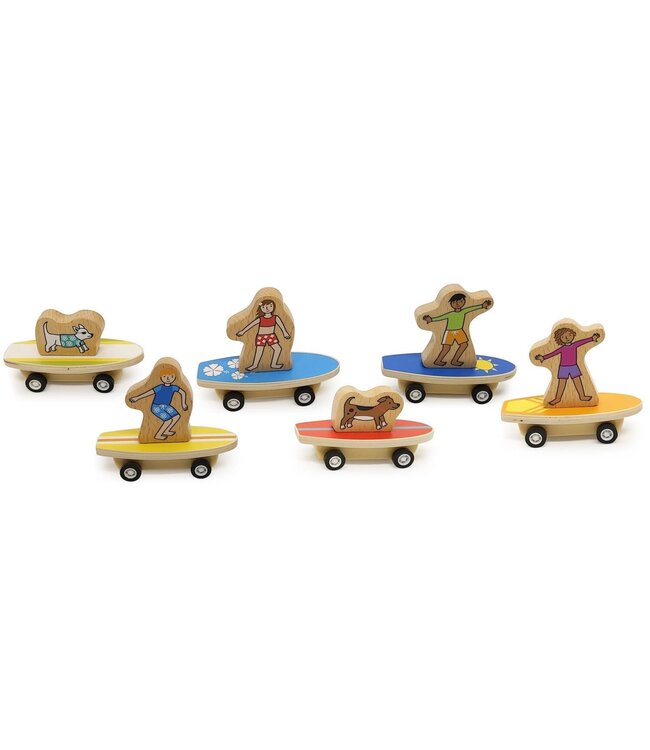 Pull Back Surfer Kids & Dogs- various styles, sold separately
