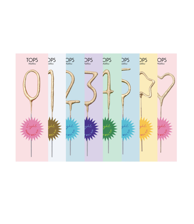 Mini Gold Number Sparkle Candle Wand 4"- sold separately