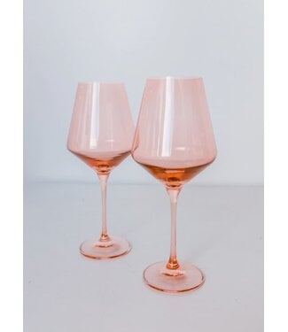 Estelle Estelle Colored Wine Stemware - S/2 {Blush Pink}
