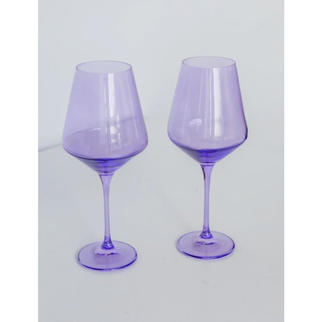 Estelle Estelle Colored Wine Stemware - S/2 {Lavender}