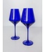 Estelle Colored Wine Stemware S/2 {Royal Blue}