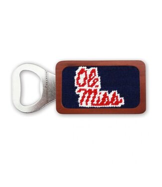 Smathers and Branson Ole Miss (Dark Navy) Needlepoint Bottle Opener