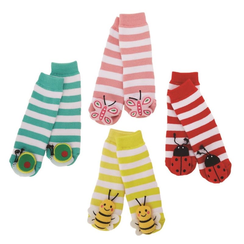 Two's Company Ladybug Rattle Socks (Sold Separately)