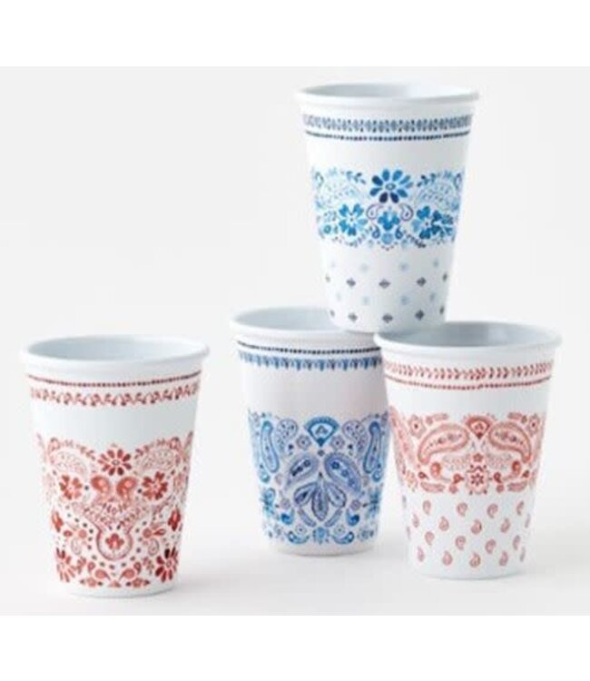 American Holiday Cup White S/4 Melamine