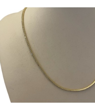 Be-Je Designs 16" Gold Tennis Necklace