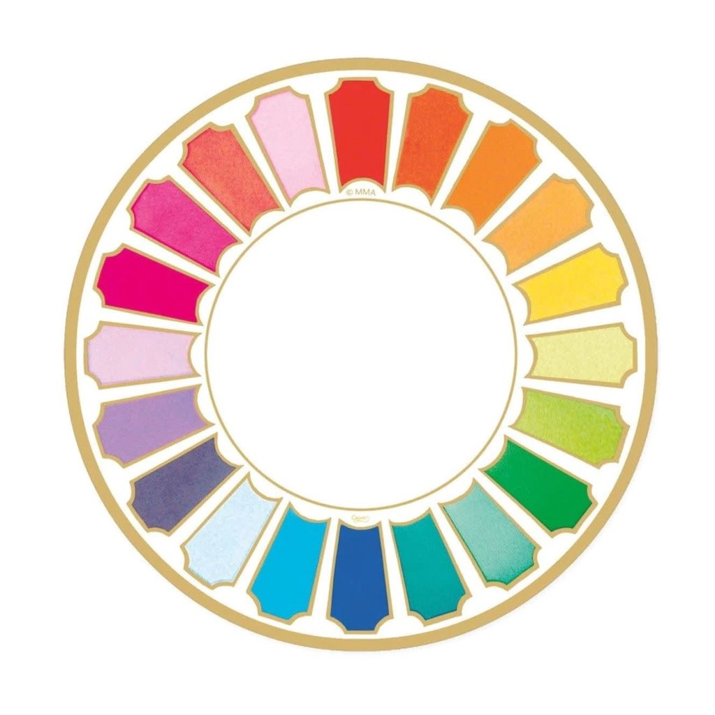 Caspari Color Wheel Paper Salad Plate
